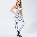 Nuevo diseño Sports Wear Fitness Polka Dot Yoga Bra Logos personalizado Ropa de entrenamiento de alto impacto Mujeres Sports de alto impacto sujetador